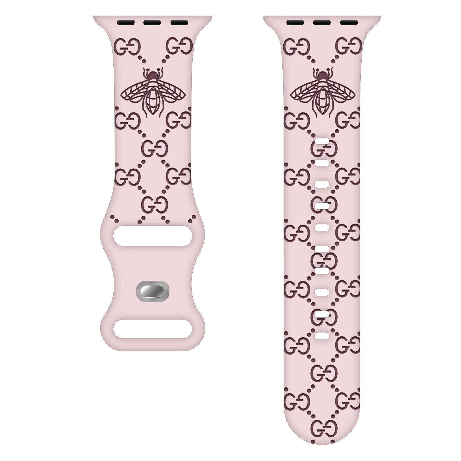 Bee Embossed Silicone Watch Strap