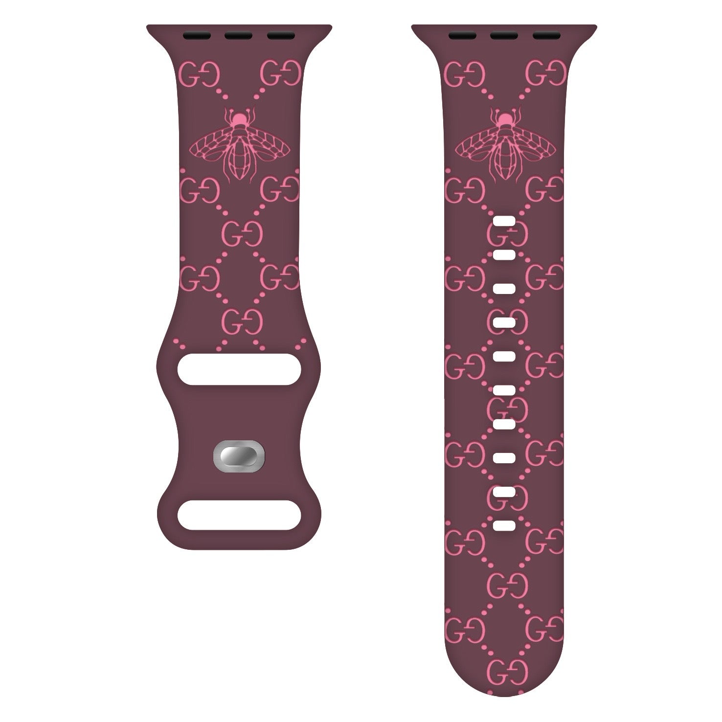 Bee Embossed Silicone Watch Strap