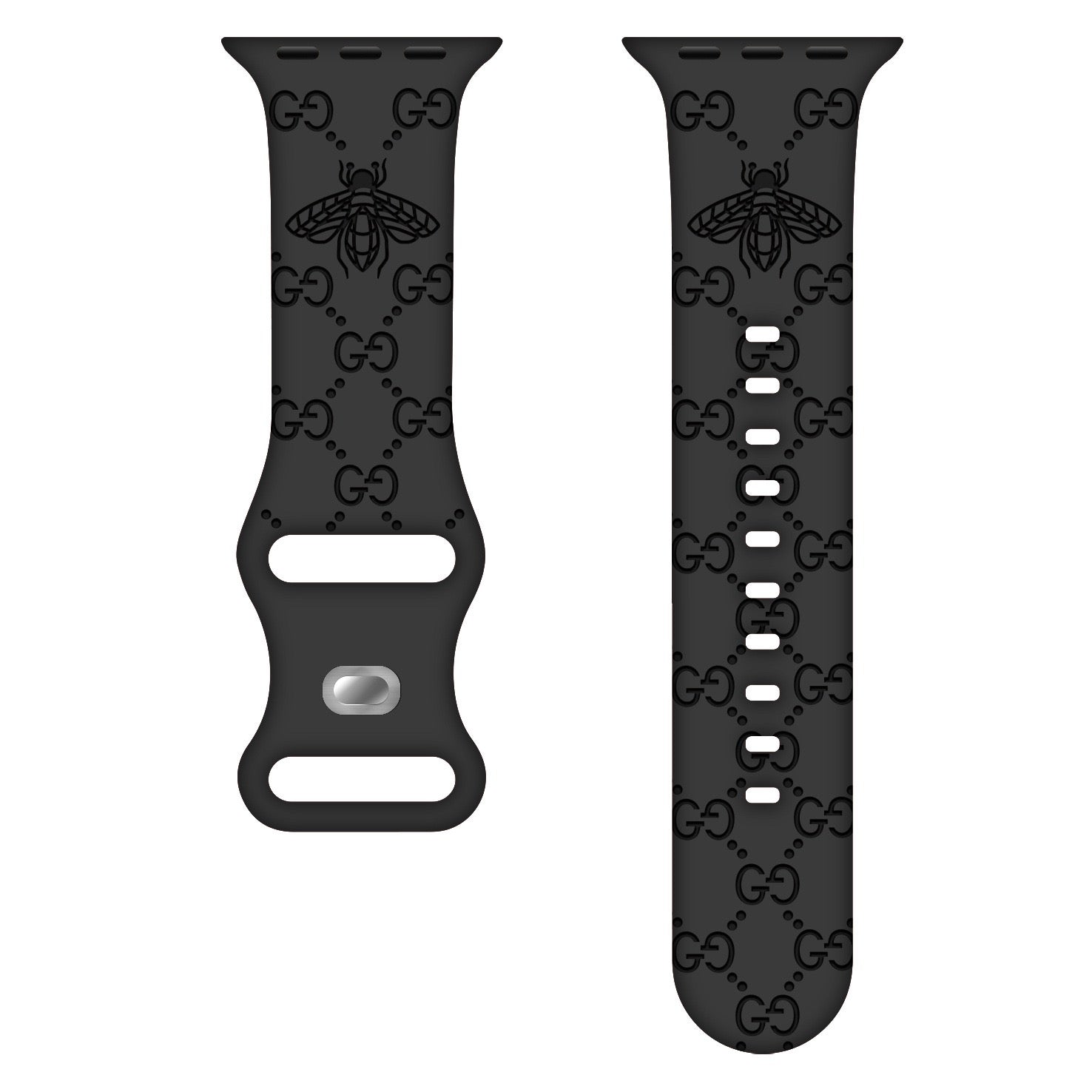 Bee Embossed Silicone Watch Strap