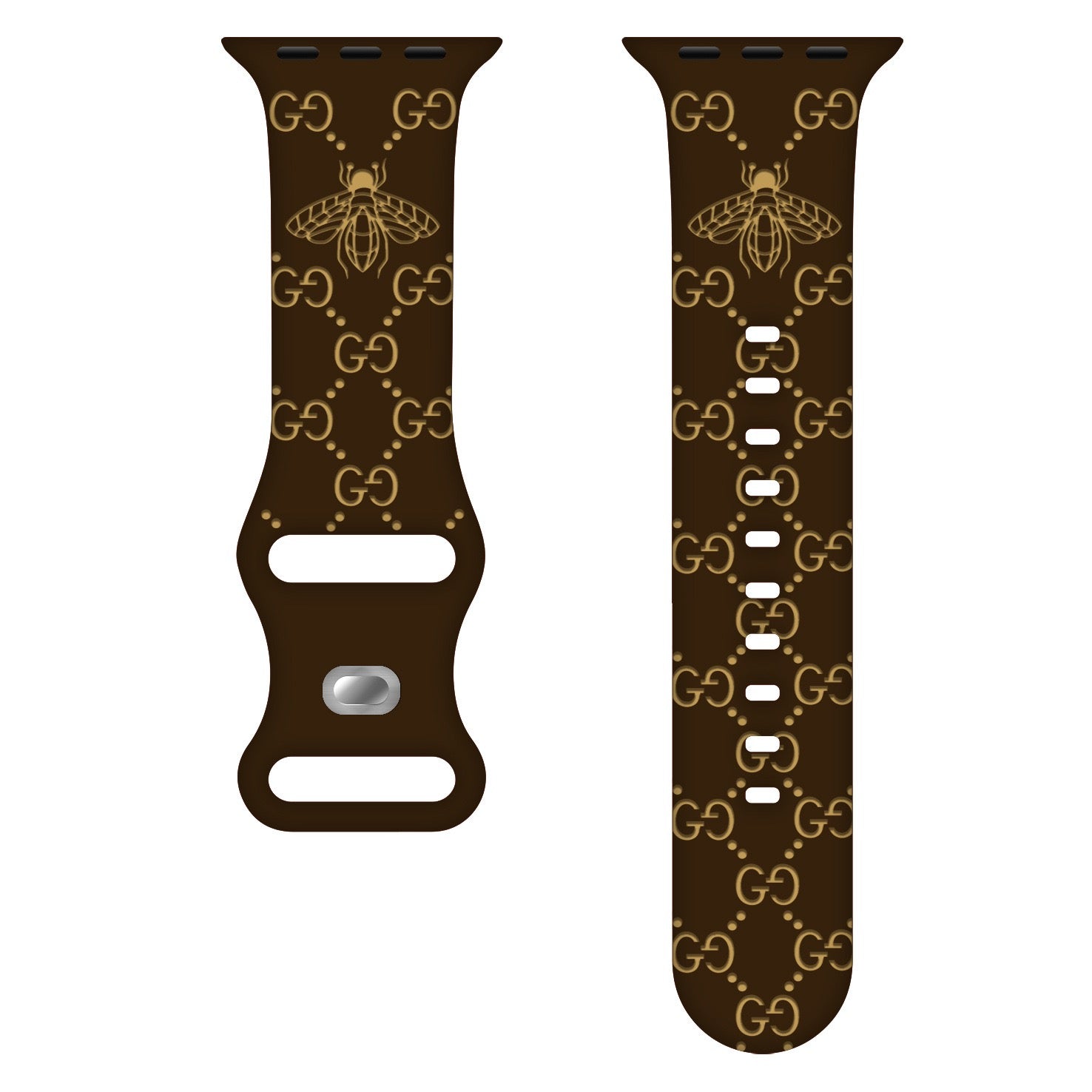 Bee Embossed Silicone Watch Strap