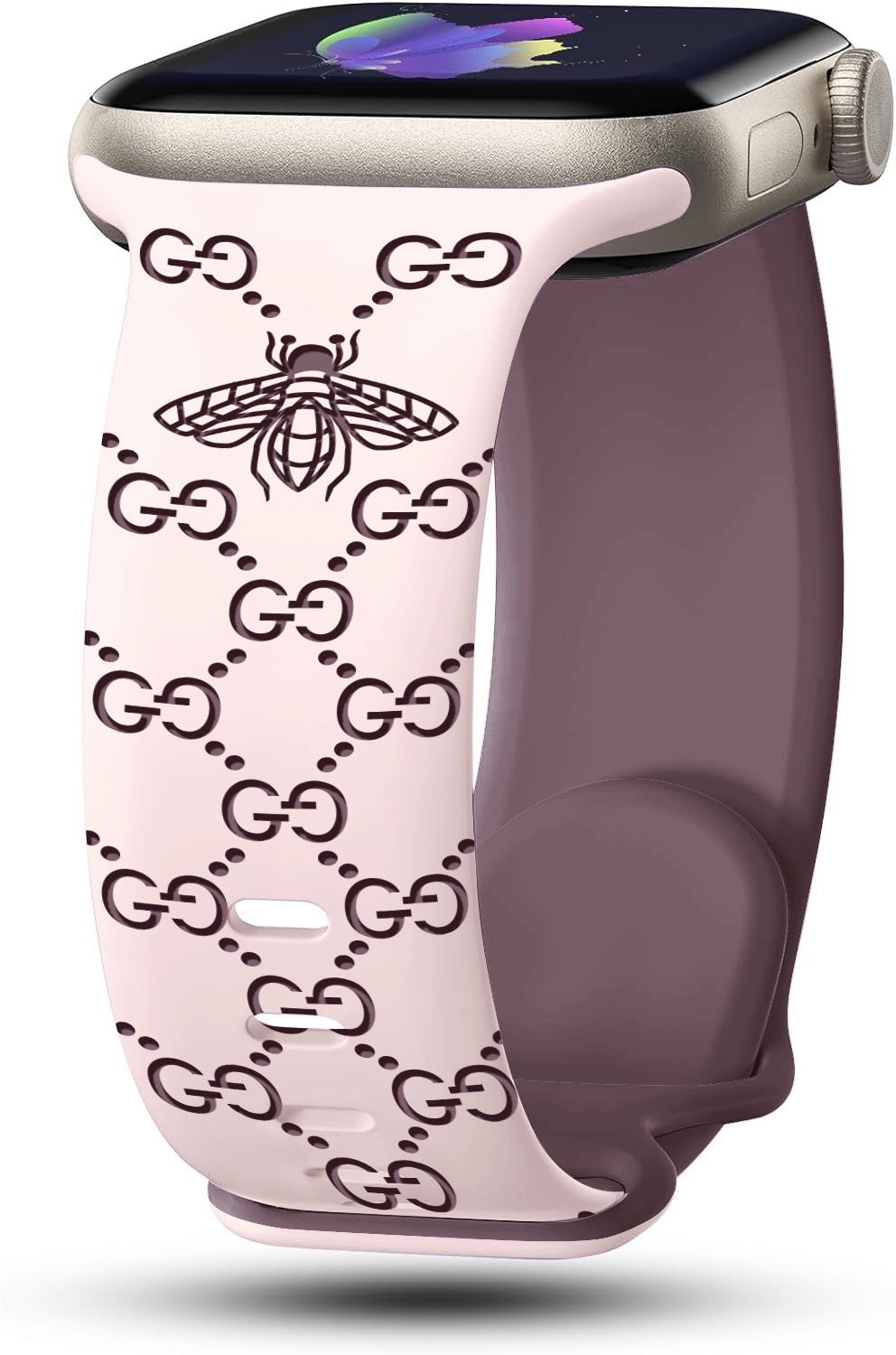Bee Embossed Silicone Watch Strap