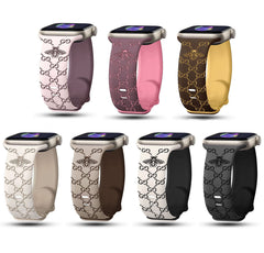 Bee Embossed Silicone Watch Strap