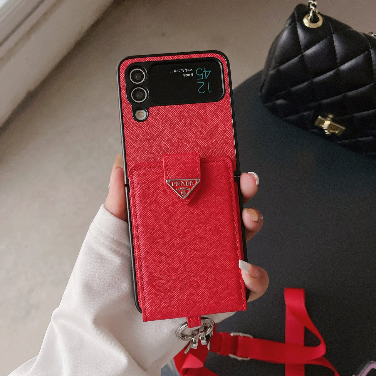 Triangle Ring Crossbody Case for Galaxy Z Flip