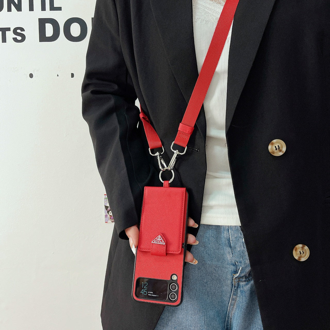 Triangle Ring Crossbody Case for Galaxy Z Flip